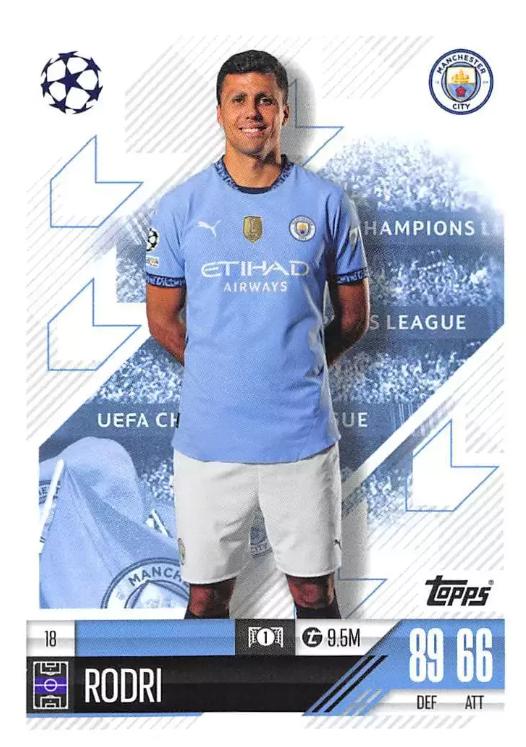 Rodri 2024 Topps Match Attax UEFA Club Competitions