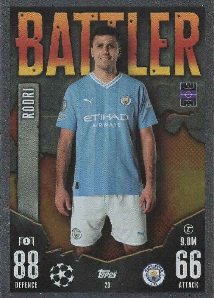 Rodri 2023 Topps Match Attax UEFA Club Competitions
