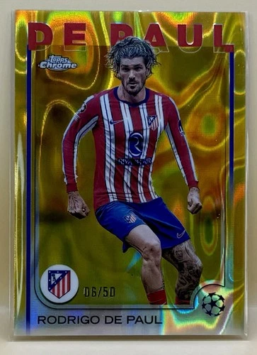 Rodrigo De Paul 2024 Topps Chrome Gold Refractor /50