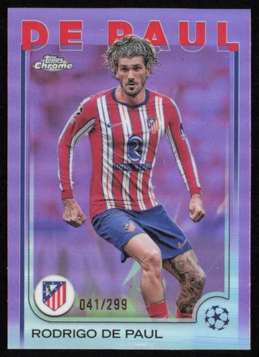 Rodrigo De Paul 2024 Topps Chrome Violet Refractor /299