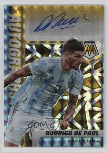 Rodrigo de Paul 2021 Panini Mosaico Gold Prizm /10