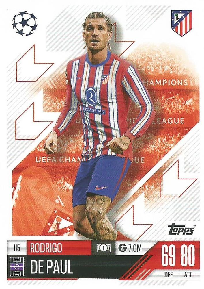 Rodrigo de Paul 2024 Topps Match Attax UEFA Club Competitions