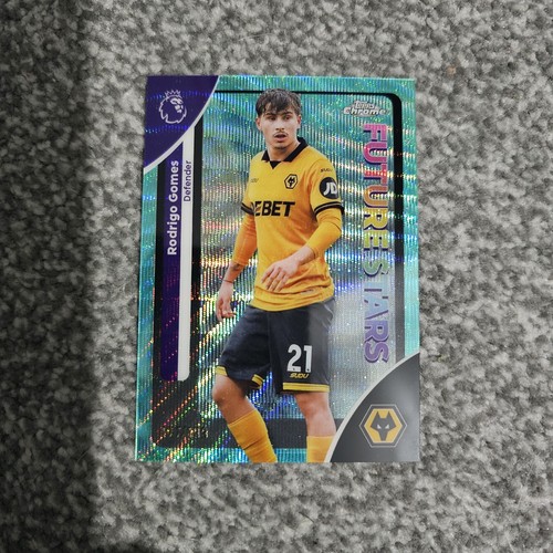 Rodrigo Gomes 2026 Topps Chrome Premier League Aqua Prism /199