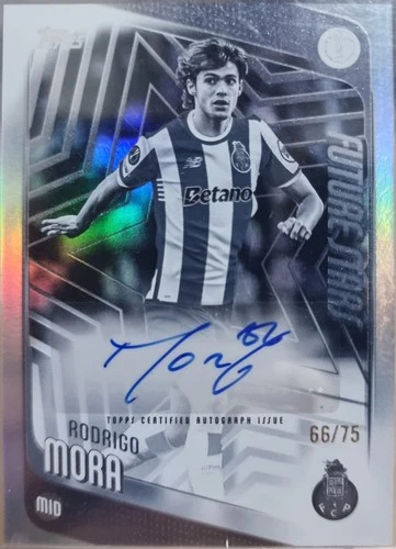 Rodrigo Mora 2026 Topps Flagship UEFA Black & White Foil /75