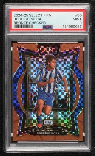 Rodrigo Mora 2024 Panini Select Bronze Checker Prizm 37/75
