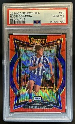 Rodrigo Mora 2024 Panini Select FIFA Terrace Red Wave /59