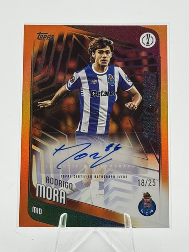 Rodrigo Mora 2025 Topps UEFA Champions League Orange Lamina /25
