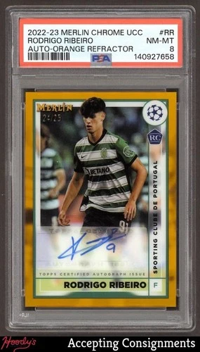 Rodrigo Ribeiro 2022 Panini Merlin Chrome Orange Refractor /25