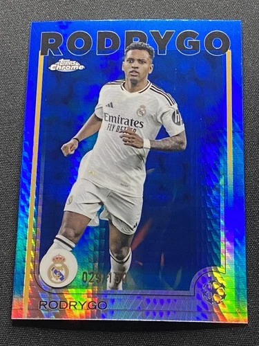 Rodrygo 2024 Topps Chrome Blue Refractor /150