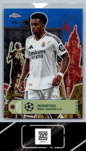 Rodrygo 2024 Topps Chrome Blue Refractor /150