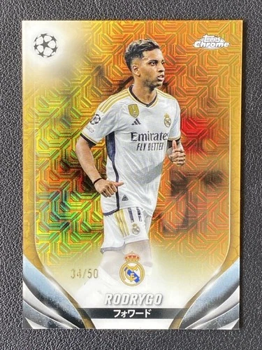 Rodrygo 2023 Topps Chrome Gold Mojo /50