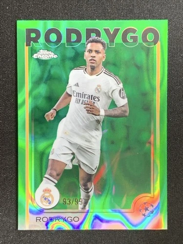 Rodrygo 2024 Topps Chrome Green Lava Refractor /99