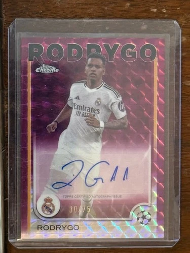 Rodrygo 2024 Topps Chrome Magenta Geometric Refractor /75