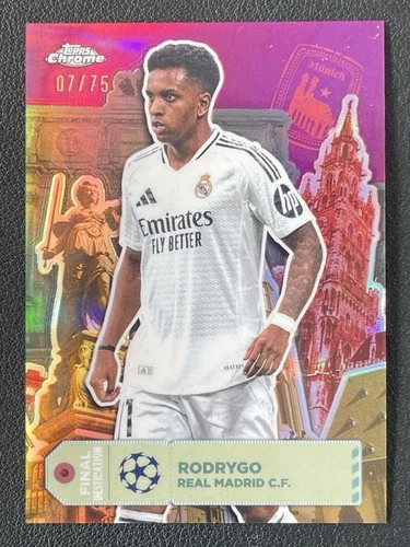 Rodrygo 2024 Topps Chrome Magenta Refractor /75