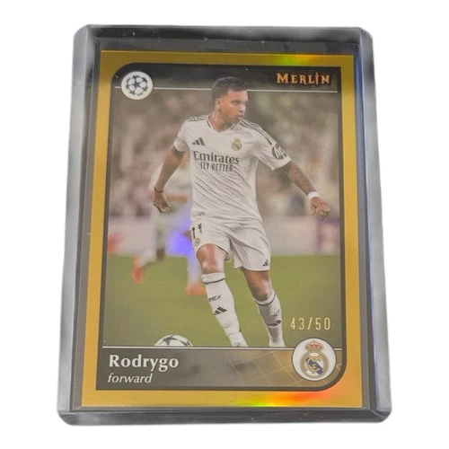 Rodrygo 2025 Topps Chrome Merlin Gold Refractor /50