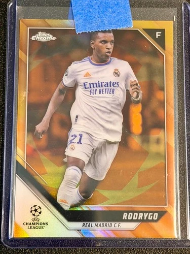 Rodrygo 2021 Topps Chrome Orange and Gold Starball /25