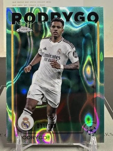 Rodrygo 2024 Topps Chrome True Aqua Lava /199