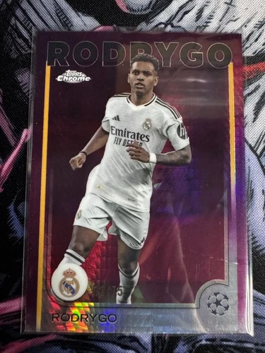 Rodrygo 2024 Topps Chrome UEFA Magenta Refractor /75