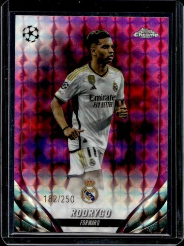 Rodrygo 2023 Topps Chrome UEFA Pink Geometric Refractor /250
