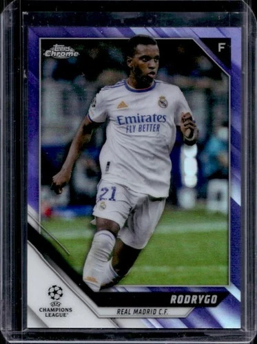Rodrygo 2021 Topps Chrome UEFA Purple Refractor /250