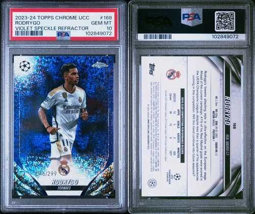 Rodrygo 2024 Topps Chrome Violet Speckle Refractor /299