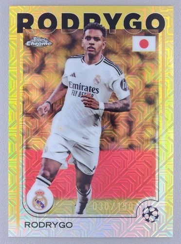 Rodrygo 2024 Topps Chrome Yellow Mojo /150