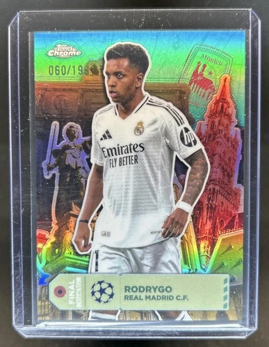 Rodrygo 2024 Topps Cromo UEFA Aqua Refractor /199