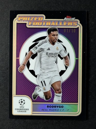 Rodrygo 2024 Topps Finest Black Refractor /10