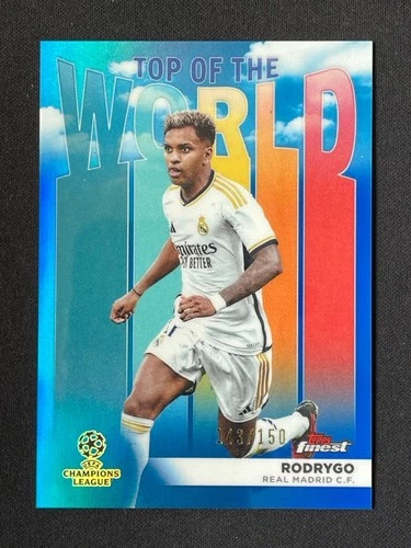 Rodrygo 2024 Topps Finest Blue Refractor /150