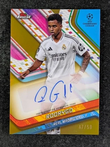 Rodrygo 2024 Topps Finest Gold Refractor 47/50