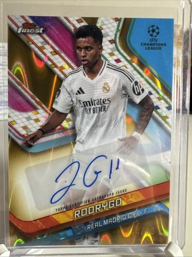 Rodrygo 2024 Topps Finest Gold Refractor /50