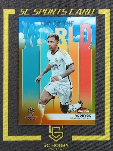 Rodrygo 2024 Topps Finest Gold Refractor /50