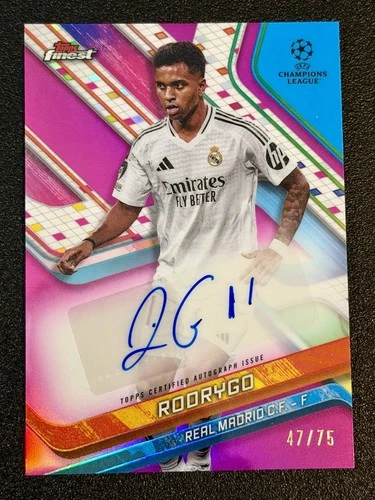 Rodrygo 2024 Topps Finest Pink BA-RY/75