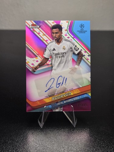 Rodrygo 2024 Topps Finest Pink Shimmer /75