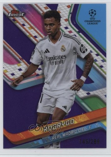 Rodrygo 2024 Topps Finest Purple Refractor 145/299