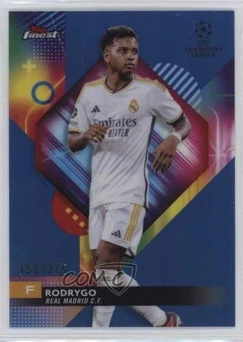 Rodrygo 2023 Topps Finest Sky Blue Refractor 159/275
