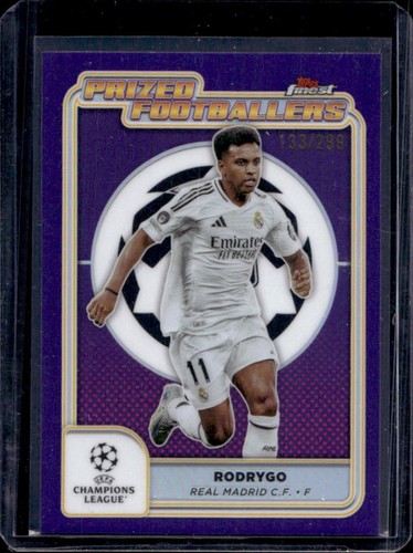 Rodrygo 2024 Panini Finest UEFA Purple Refractor /299