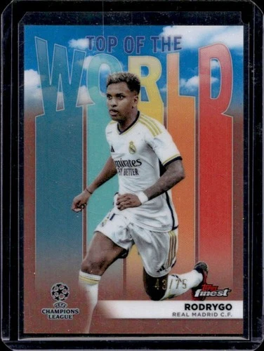 Rodrygo 2024 Topps Finest UEFA Rose Gold /75