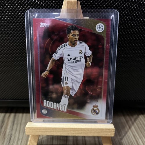Rodrygo 2025 Topps Flagship Red Raindrop Foil /5