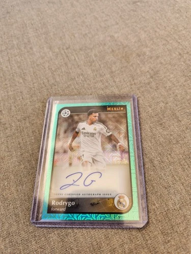 Rodrygo 2024 Topps Merlin Chrome Aqua /75