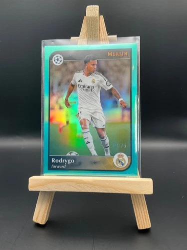 Rodrygo 2025 Topps Merlin Chrome Aqua Refractor /75