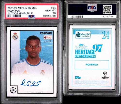 Rodrygo 2021 Topps Merlin Chrome Blue /49