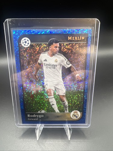 Rodrygo 2024 Topps Merlin Chrome Blue Speckle Refractor /150