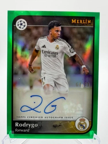 Rodrygo 2024 Topps Merlin Chrome Green Refractor /99