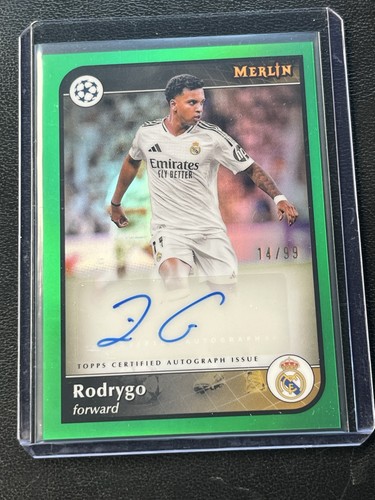 Rodrygo 2024 Topps Merlin Chrome Mojo Verde Refractor /99