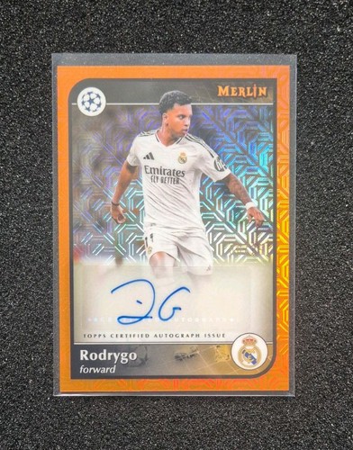 Rodrygo 2024 Topps Merlin Chrome Orange Mojo /25