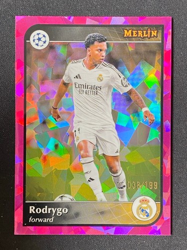 Rodrygo 2024 Topps Merlin Chrome Pink Atomic Refractor /199