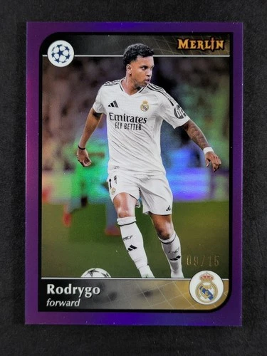 Rodrygo 2024 Topps Merlin Chrome Purple Refractor /15