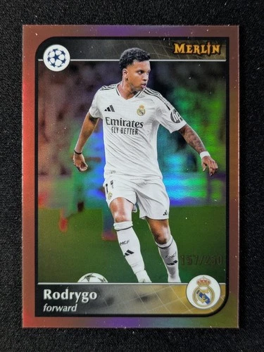 Rodrygo 2024 Topps Merlin Chrome Rose Gold Speckle /250