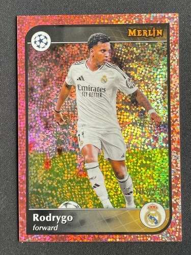 Rodrygo 2024 Topps Merlin Chrome Sparkle Rose Gold /250